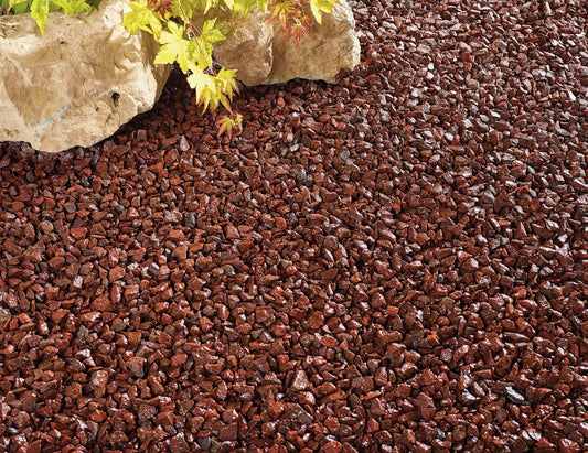 Deep red stone chippings Jumbo Bag 800kg