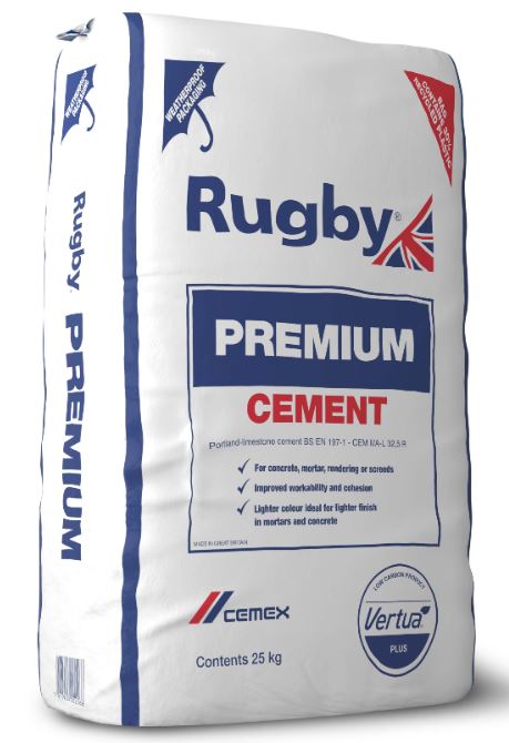 Rugby Premium cement (plastic bag) 25kg